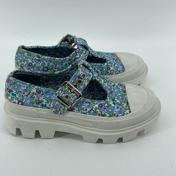 NWOT Jeffrey Campbell Enfance floral print lugged chunky platform Mary Jane’s 6 - Picture 4 of 6